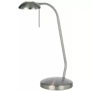 Image of Loops - Touch Dimmer Table Lamp Light Satin Chrome & Adjustable Neck Classic Reading
