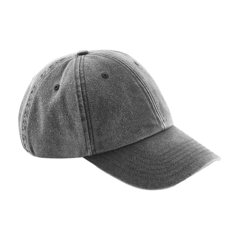 Image of Beechfield Beechfield Men Vintage Low Profile Cap in Dark Grey Dark Grey One Size Male 5063527315977