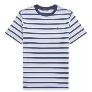 Image of Polo Ralph Lauren Striped Logo T Shirt - Blue