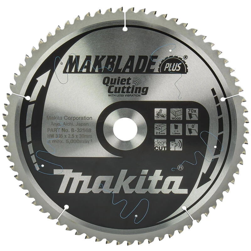 Image of Makita MAKBLADE PLUS Circular Mitre Saw Blade for Wood B-32568 Diameter: 305mm