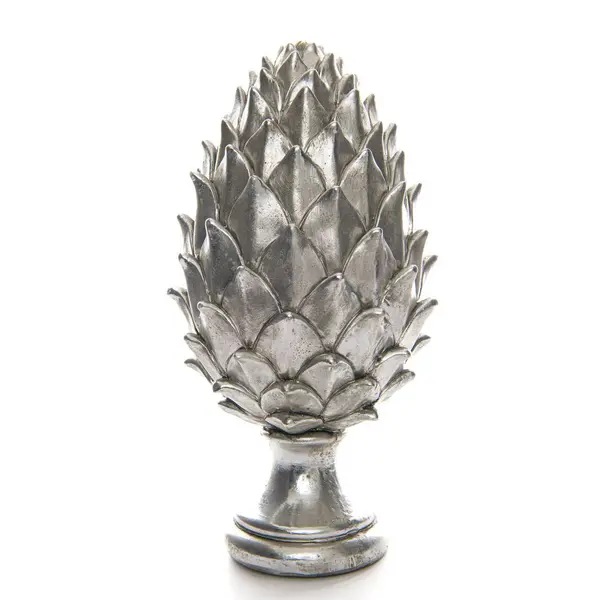 Image of Tall Silver Pinecone Finial