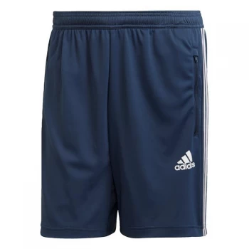 Image of adidas Primeblue Designed To Move Sport 3-Stripes Shorts - Crew Navy / White