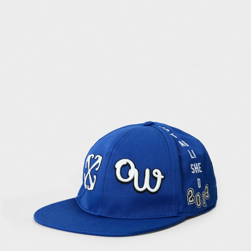Image of Off White Mens Baseball Cap Blue/White male L