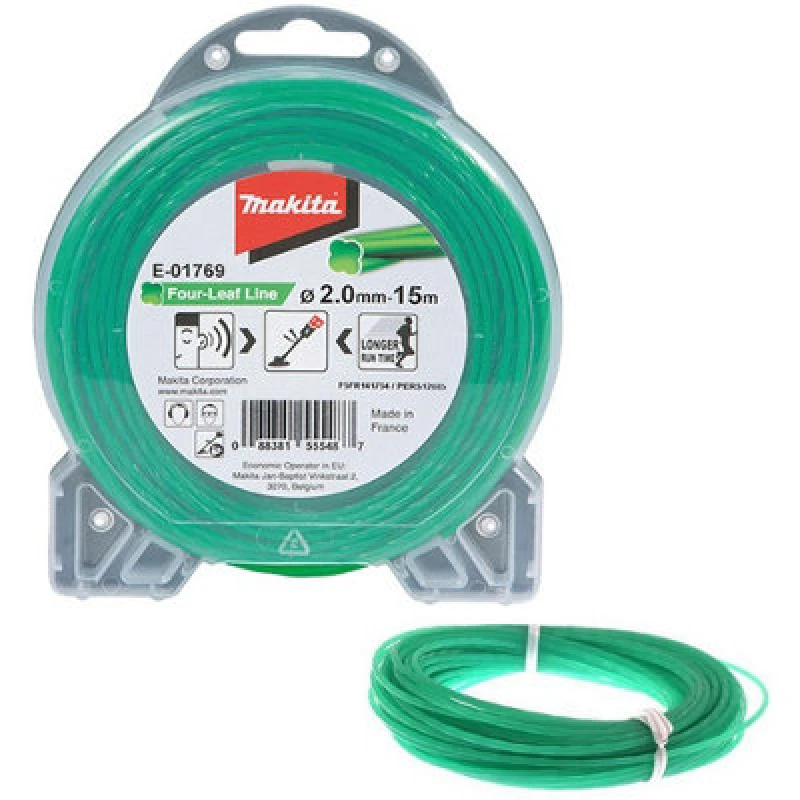 Image of Makita Four Leaf Nylon Grass Trimmer Cord E-01769 Diameter: 2mm