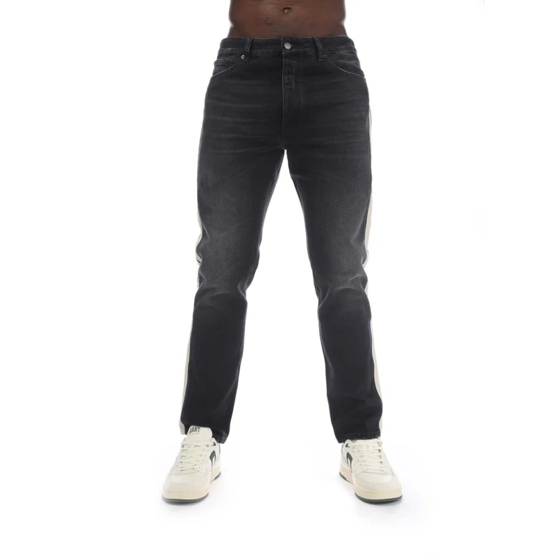 Image of Palm Angels Black Wash Denim Track Pants Black XL