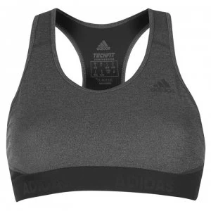 Image of adidas Alphaskin Sports Bra Ladies - Dark Grey Heath