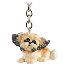 Image of Little Paws Key Ring Shih-Tzu Lying