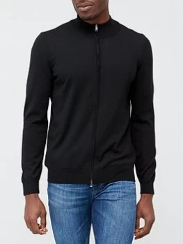 Image of Hugo Boss Balonso-L Full Zip Knitted Jumper Black Size L Men