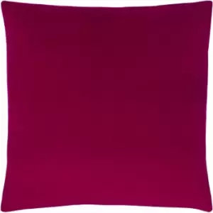 Image of Evans Lichfield - Sunningdale Plush Cushion Cover, Cerise, 50 x 50 Cm
