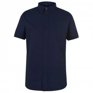 Image of Firetrap Short Sleeve Oxford Shirt Mens - Navy