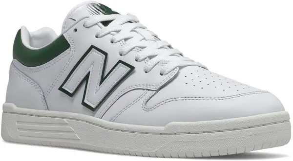 Image of New Balance White With Timberwolf 480 Trainers White Male 9 192099UK