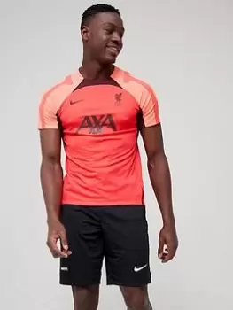 Image of Nike Liverpool FC 22/23 Strike Short Sleeved Tee - Red, Red Size M Men