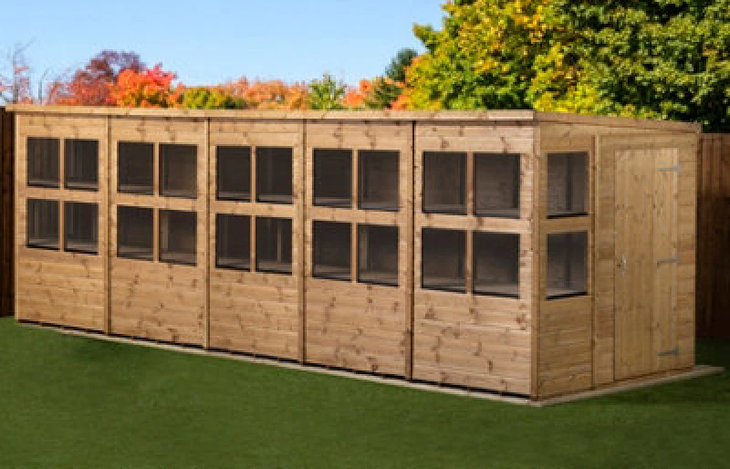 Image of Empire Sheds Empire Pent Potting Shed 20X6 Single Door