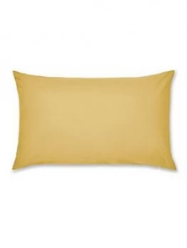 Image of Catherine Lansfield Non-Iron Standard Pillowcase Pair ; Ochre