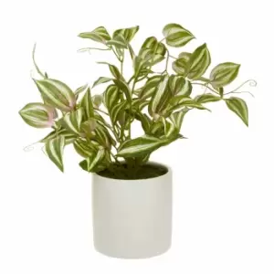 Image of Interiors By Ph Faux Inch Plant In Cement Pot White
