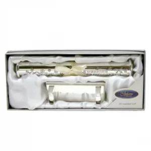 Image of Silverplated Wedding Certificate Holder & Stand