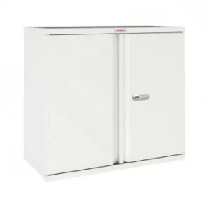 Image of SC Series SC0891WE 2 Door 1 Shelf Stationery Cupboard in White with Electronic Lock