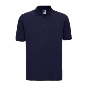 Image of Russell Mens 100% Cotton Short Sleeve Polo Shirt (S) (French Navy)