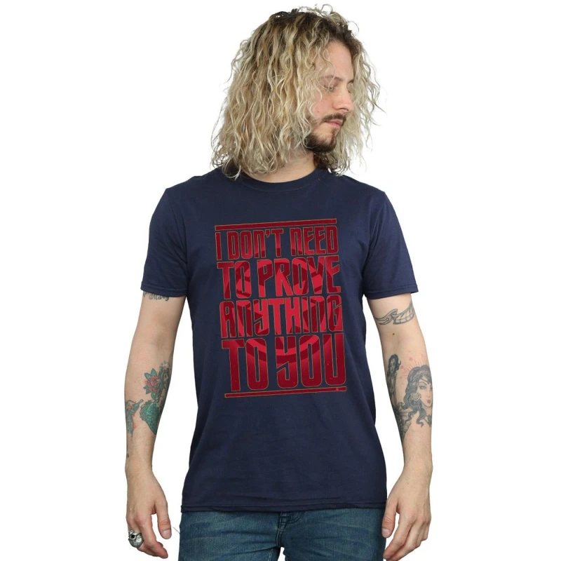 Image of Marvel Marvel Men Captain Prove Anything T-Shirt in Navy Size: Small Navy S Male 5059276000004