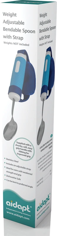 Image of Aidapt Weight Adjustable Bendable Cutlery Spoon Blue