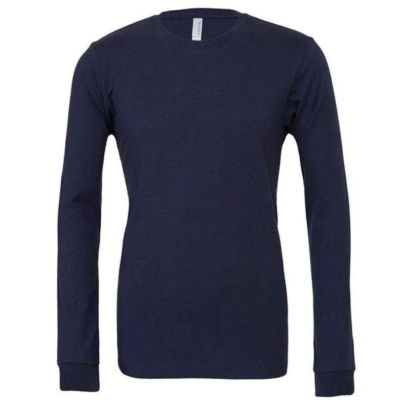 Image of Bella + Canvas Mens Jersey Long-Sleeved T-Shirt in Navy Size: XS Navy Male XS
