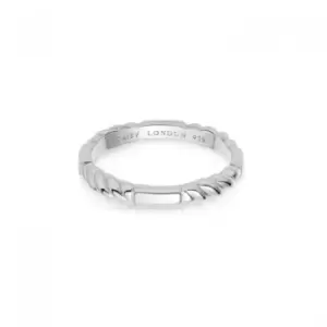 Image of Stacked Rope 18ct Sterling Silver Ring SRB9009_SLV