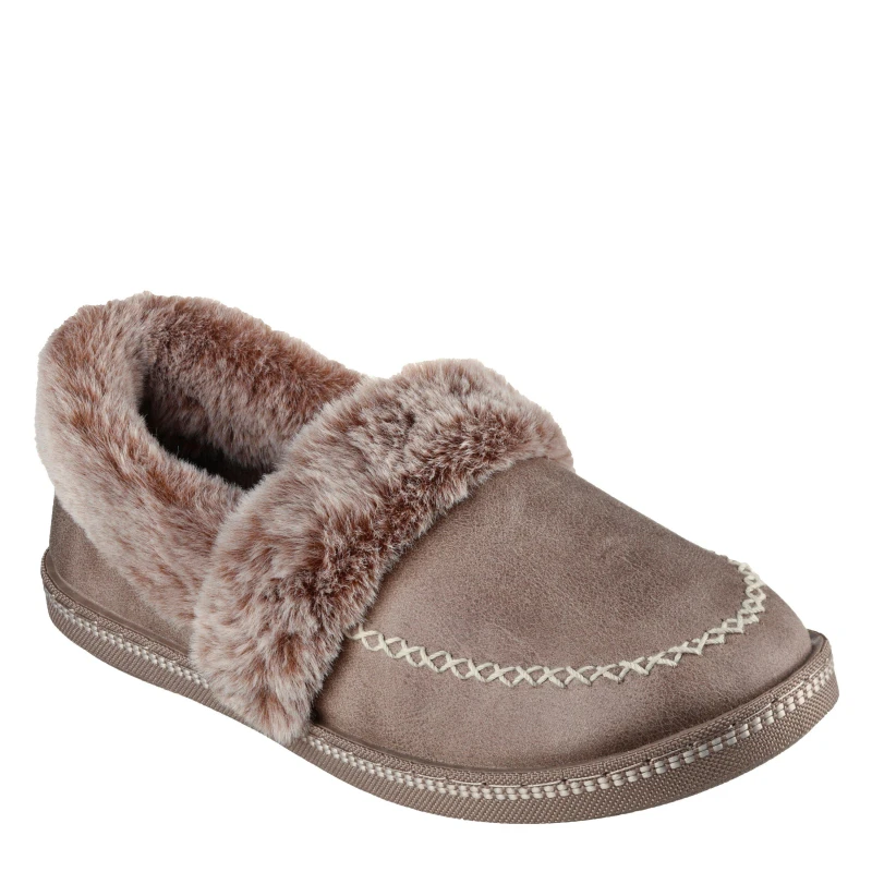Image of Skechers Womens Cozy CampF Full Fit Slippers Taupe female 2 (35)