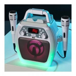 Image of Daewoo AVS1493 Compact Bluetooth Karaoke Machine in White USB Input