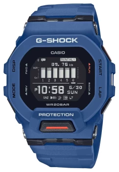 Image of Mens G-Shock GBD-200-2ER Blue G-Squad Multifunction LCD Wristwatch Colour - Black