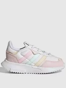 Image of adidas Originals Infant Retropy F2, White/Pink, Size 4