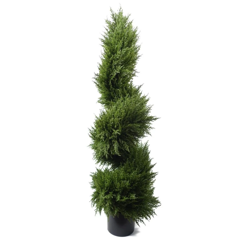 Image of Leaf 120cm Spiral Cypress Tree Artificial Green