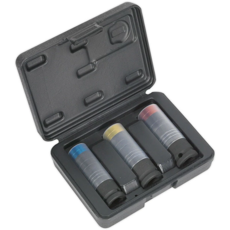 Image of Loops 3 PACK - Alloy Wheel ULTRA POWER Impact Socket Set - 500Nm Tested & Sleeved Multi