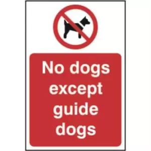 Image of No Dogs Except Guide Dogs Sign- RPVC (200 x 300mm)