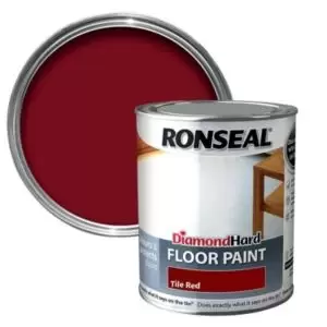 Image of Ronseal Diamond Tile Red Satin Floor Paint 0.75L