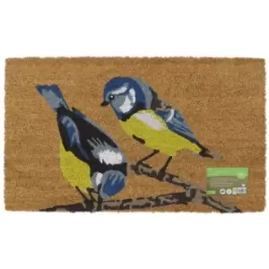 Image of Eco-Friendly Latex Backed Coir Door Mat, Birds - JVL