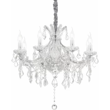 Image of Ideal Lux Napoleon - 8 Light Pendant Light Chrome