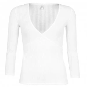 Image of Only Nella Wrap Top - Cloud Dancer