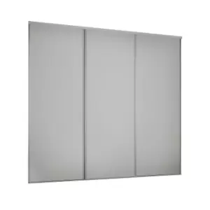 Image of Classic 3 Door Sliding Wardrobe Kit Dove Grey Panel (W)2216 x (H)2260mm
