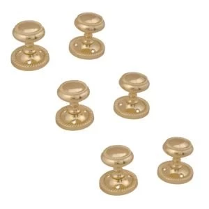 Image of Polished Brass Effect Internal Round Latch Door Knob 3 Set