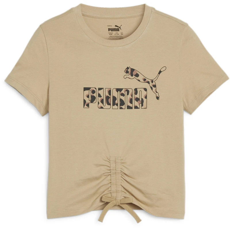 Image of Puma Ess+ Animal Knotted Tee G T-Shirt Girls - Beige Beige S