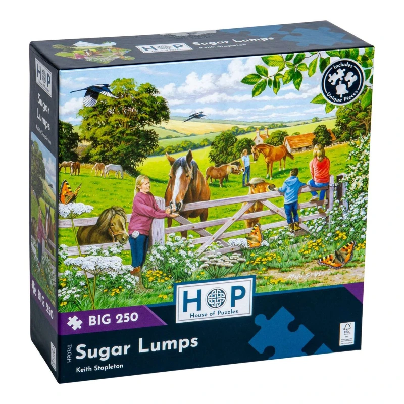 Image of The House Of Puzzles Sugar Lumps BIG 250 Piece Jigsaw Puzzle Multicolor Unisex