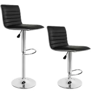 Image of TecTake 2 Johannes Bar Stools - Black