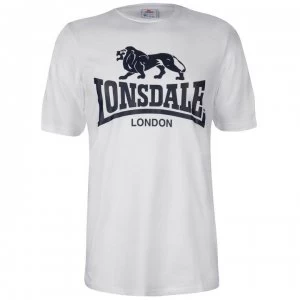 Image of Lonsdale Large Logo T Shirt Mens - White