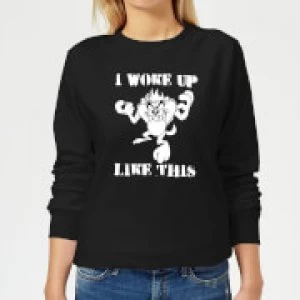 Image of Looney Tunes I Woke Up Like This Womens Sweatshirt - Black