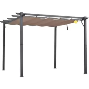 Image of Outsunny - 3M X 3M Pergola Gazebo Sun Shade Shelter Aluminium Garden Canopy