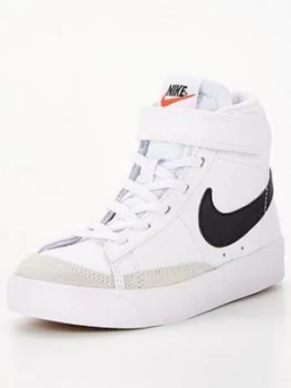 Image of Nike Blazer Mid 77 Childrens Trainer - White/Black