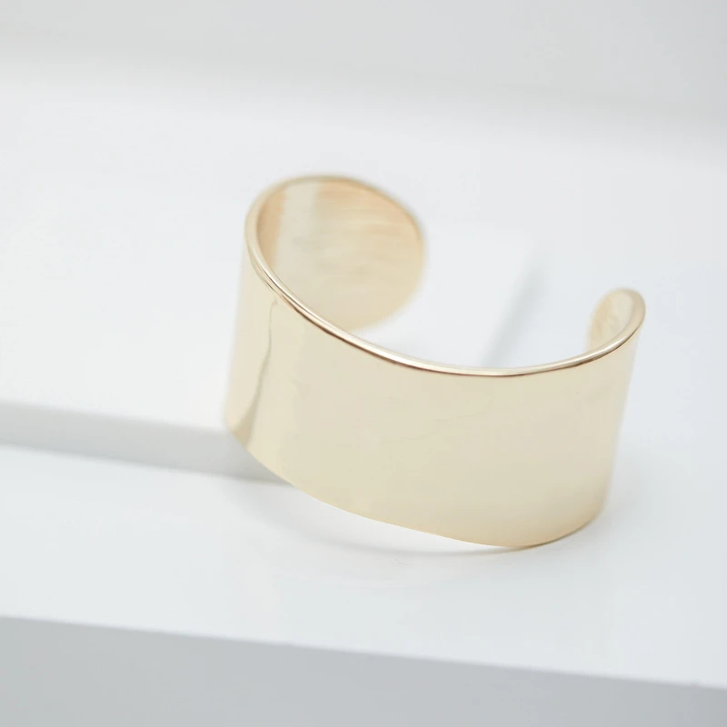 Image of Jon Richard Gold Plated Hammered Cuff Bracelet Gold