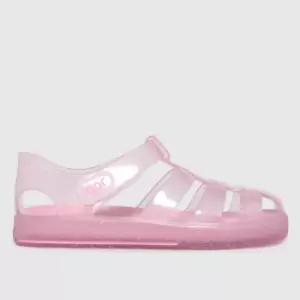 Image of Igor Pale Pink Star Glitter Girls Junior Sandals