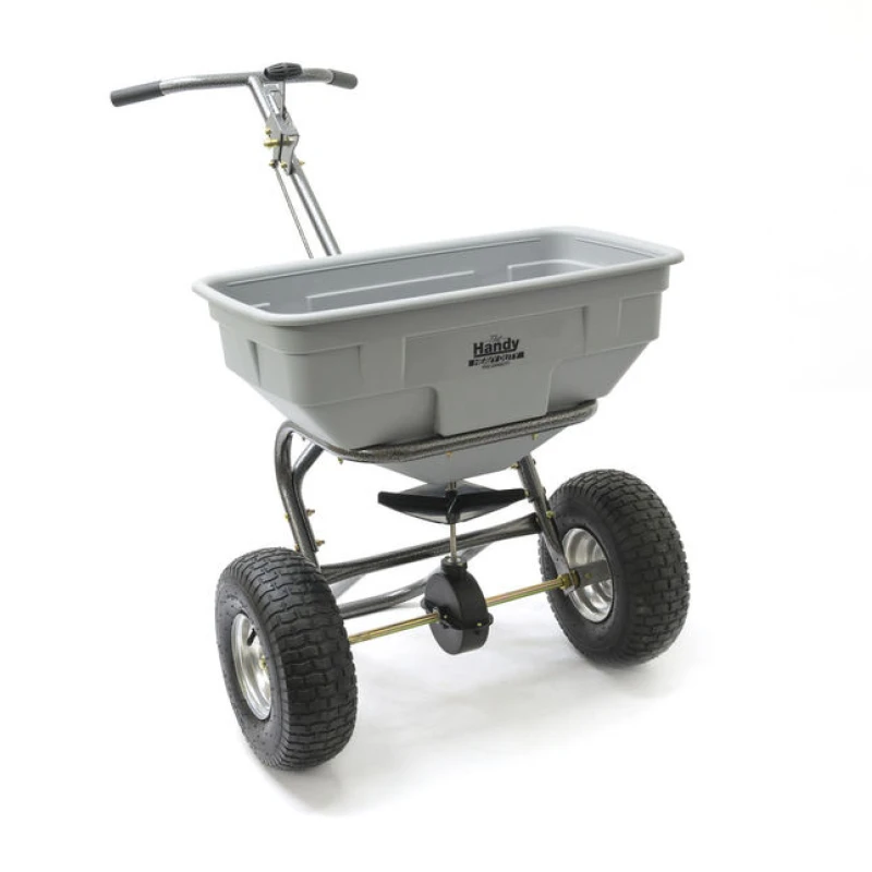 Image of Handy THS125SALTHDUTY Stainless Steel Heavy Duty Push Feed, Grass and Salt Broadcast Spreader THS125SALTHDUTY Weight Capacity: 57Kg