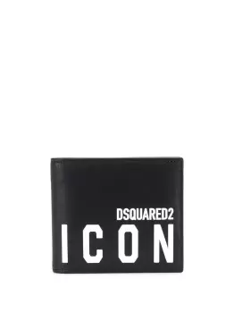 Image of DSQUARED2 Icon logo print wallet Black